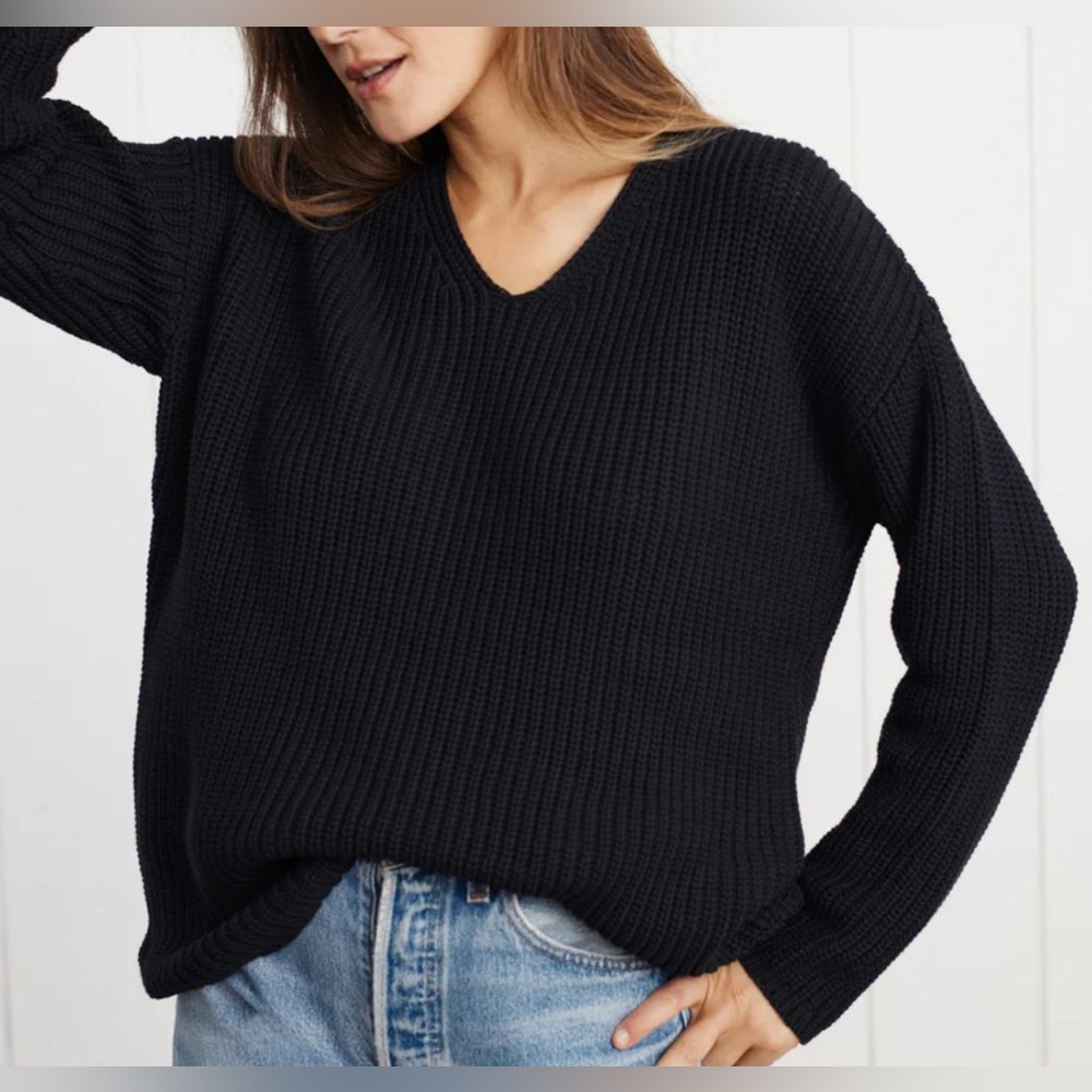 Topshop black knit pullover sweater